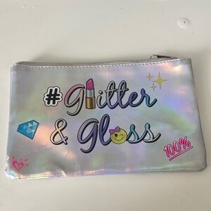 Justice Glitter & Gloss Cosmetic Pouch GUC